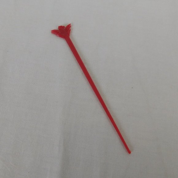 6 Red Bird Thunderbird Logo Swizzle Stick Vintage Mid Century Mascot Cocktail - Picture 8 of 9
